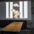 Nordic Ceiling Lights Smoke gray white clouds decorated glass hanging lamp Factory